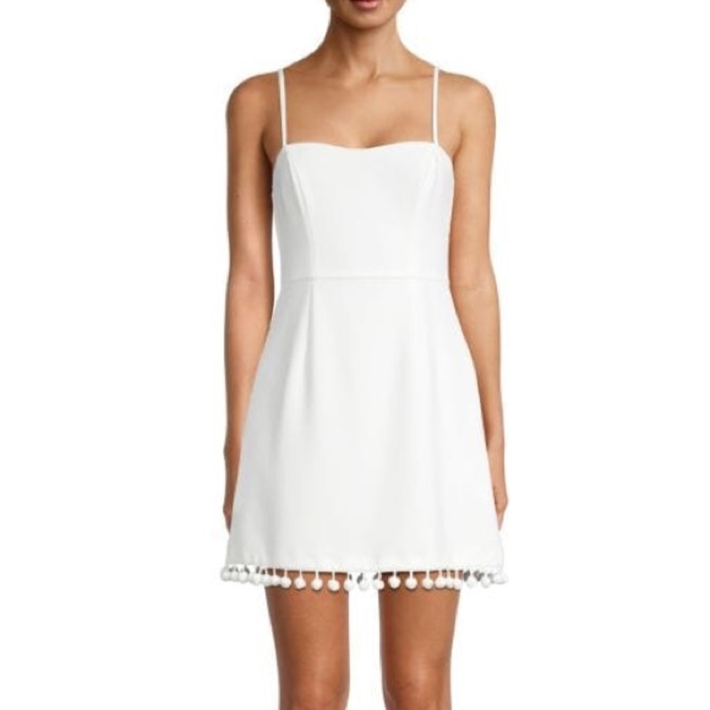 French Connection Whisper Pom-Pom Dress, Summer White, Size 4, NWT, never worn!